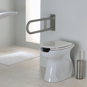 Ponte Giulio Folding Arm Supports in bathroom | Grab Bars by VIVA Mobility