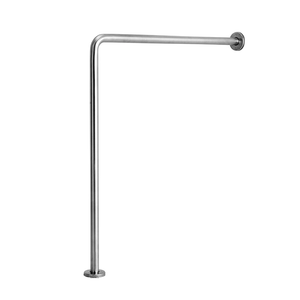 Ponte Giulio stainless steel 90 degree wall to floor grab bar in satin finish – Bathroom Safety | VIVA Mobility