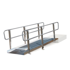 PVI OnTrac Portable Solid Surface Ramp with handrails | VIVA Mobility